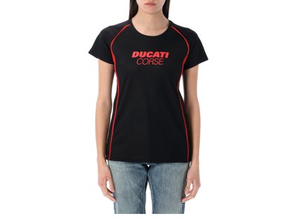 triko DUCATI CORSE  dámské černá  červená (Veľkosť XS)