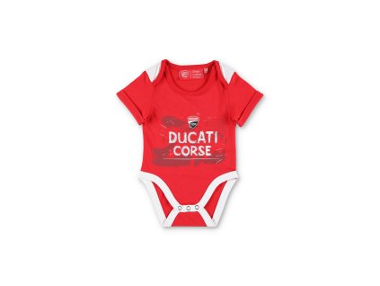 dětské body  DUCATI červená (Veľkosť 56 / 0-2 měs.)