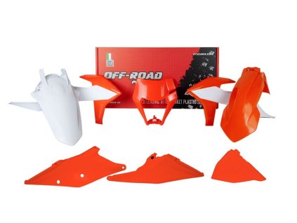 plastová sada KTM RTECH oranžová a biela 6 dielov