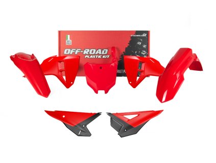 kompletná plastová sada 5 dielov HONDA RTECH červená čierna