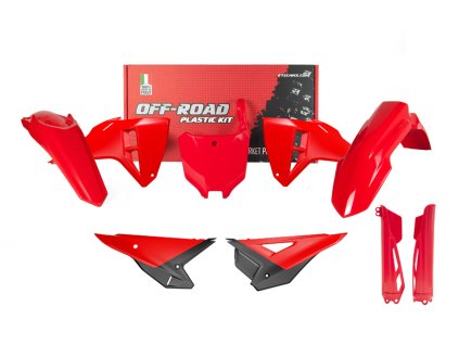 kompletná plastová sada 6 dielov HONDA RTECH červená čierna