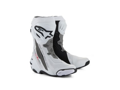 boty SUPERTECH R VENTED  ALPINESTARS bílá/světle šedá/černá  perforovaná obšívka 2025 (Veľkosť 37)
