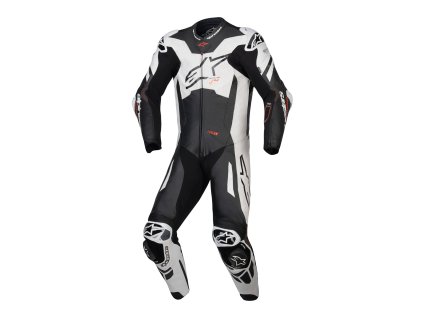 jednodílná kombinéza GP PLUS V4 SPRINT  TECH-AIR kompatibilní  ALPINESTARS černá/bílá/červená fluo 2025 (Veľkosť 44)