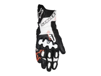 rukavice GP PLUS R V3  ALPINESTARS čierna/biela/červená fluo 2025