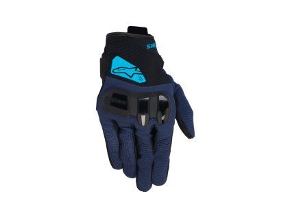 rukavice CHROME V2  ALPINESTARS černá/modrá/světle modrá 2026 (Veľkosť 2XL)