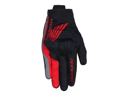 rukavice REEF V2 HONDA kolekce  ALPINESTARS černá/červená/šedá 2025