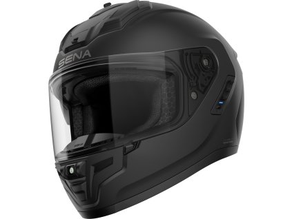 Mesh přilba s headsetem Phantom  SENA lesklá černá (Veľkosť M)