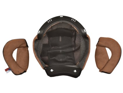 lícnice a klobouk pro přilby Oxygen 20  CASSIDA černá/hnědá (Veľkosť 2XL)
