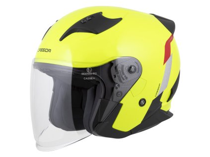 přilba Reflex 20 Safety  CASSIDA žlutá fluo/červená/šedá/stříbrná reflexní 2026 (Veľkosť M (57 až 58 cm))