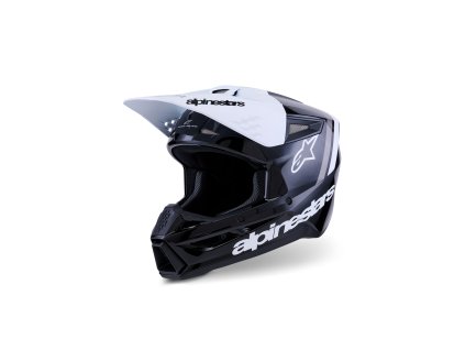 přilba S-M3 RADIUM  ALPINESTARS černá/bílá/šedá 2026 (Veľkosť XS)