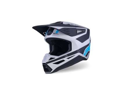 přilba S-M3 HEAT  ALPINESTARS stříbrná/modrá/černá matná 2026 (Veľkosť L)