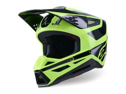 přilba S-M3 HEAT  ALPINESTARS žlutá fluo/černá 2026 (Veľkosť XS)
