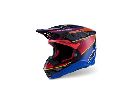 přilba SUPERTECH S-M10 ERA  ALPINESTARS modrá/červená/žlutá fluo 2026 (Veľkosť XL (obvod 61 - 62 cm))