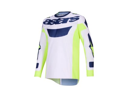 dres RACER AIR RIWAY  ALPINESTARS světle šedá/žlutá fluo/modrá 2026 (Veľkosť S)
