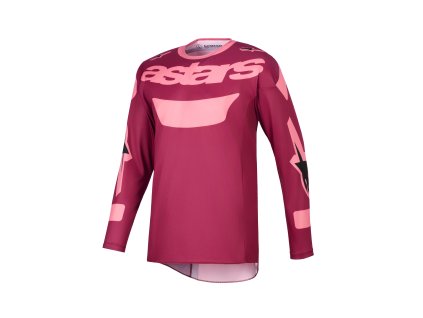 dres RACER RIWAY  ALPINESTARS tmavě červená/korálová 2026 (Veľkosť S)