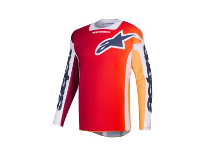 dres RACER PORTL  ALPINESTARS červená/oranžová/světle šedá 2026 (Veľkosť S)