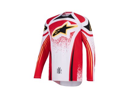 dres TECHSTAR NOMUR  ALPINESTARS světle šedá/červená/černá/žlutá 2026 (Veľkosť S)