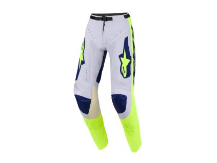 kalhoty RACER AIR RIWAY  ALPINESTARS světle šedá/žlutá fluo/modrá 2026 (Veľkosť 28)