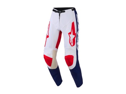 kalhoty RACER RIWAY  ALPINESTARS bílá/modrá/červená 2026 (Veľkosť 28)