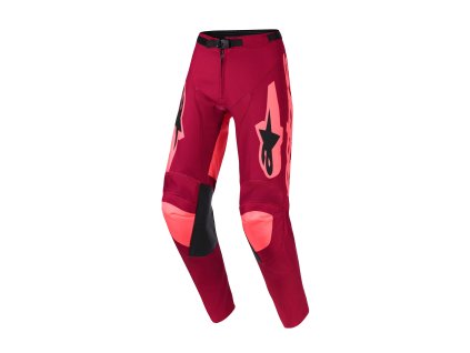 kalhoty RACER RIWAY  ALPINESTARS tmavě červená/korálová 2026 (Veľkosť 28)