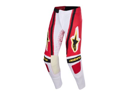 kalhoty TECHSTAR NOMUR  ALPINESTARS světle šedá/červená/černá/žlutá 2026 (Veľkosť 28)