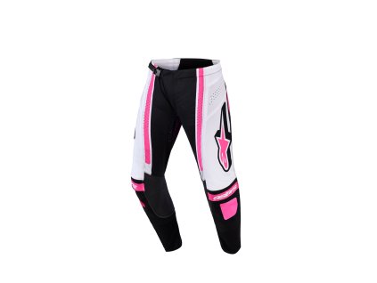 kalhoty STELLA TECHSTAR NOMUR  ALPINESTARS  dámské černá/bílá/růžová 2026 (Veľkosť 26)