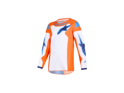 dres FLUID GRID YOUTH  ALPINESTARS  dětské oranžová/modrá/bílá 2026 (Veľkosť S)