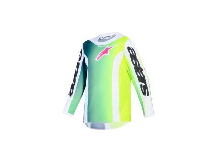 dres FLUID PORTL YOUTH  ALPINESTARS  dětské zelená/bílá/černá 2026 (Veľkosť S)