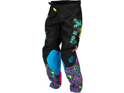 kalhoty KINETIC MUTANT  FLY RACING - USA dětské 2026 černá/ multi color (Veľkosť 20)