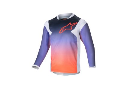 dres RACER HOEN KIDS  ALPINESTARS  dětský světle šedá/gradient/černá 2024 (Veľkosť 2XS)