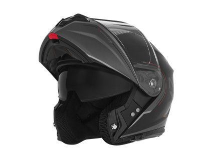 prilba N968 TOMAK NOX čierna matná červená