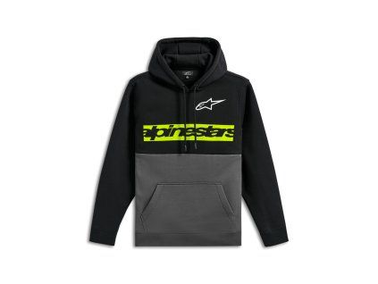 mikina PARALLEL HOODIE  ALPINESTARS černá/šedá (Veľkosť S)