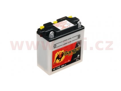 batéria 6V 6N11A-3A 11Ah 88A BANNER Bike Bull 122x62x132