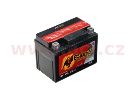batéria 12V YTX4L-BS/YTZ5S-BS 3Ah 50A BANNER Bike Bull AGM 114x71x86