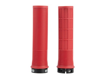 dRIVER MTB LOCK-ON gripy so skrutkovými objímkami OXFORD červené 130 mm 1 pár
