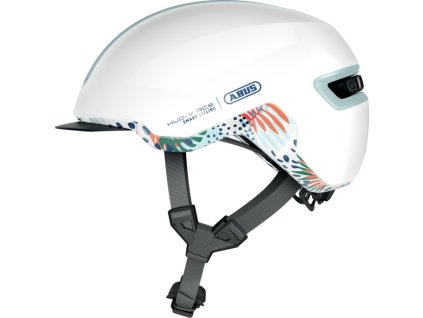 cyklo přilba se světlem HUD-Y flower  ABUS bílá (Veľkosť L)