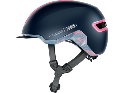 cyklo přilba se světlem HUD-Y midnight blue  ABUS modrá (Veľkosť L)