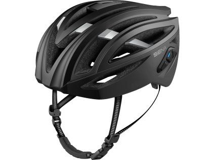 cyklo přilba s headsetem R2 EVO  SENA matná černá (Veľkosť M)