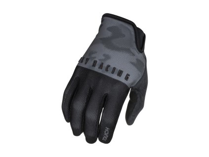 cyklo rukavice MEDIA  FLY RACING - USA černá/šedá/camo (Veľkosť S)