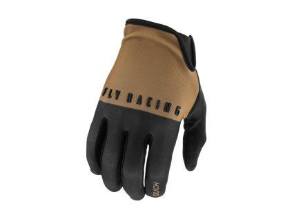 cyklo rukavice MEDIA  FLY RACING - USA hnědá/černá (Veľkosť S)