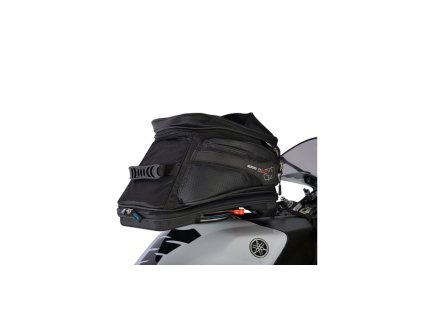 batoh na motorku Q20R Adventure QR, OXFORD (čierny, s rýchloupínacím systémom na uzávery nádrží, objem 20 l)