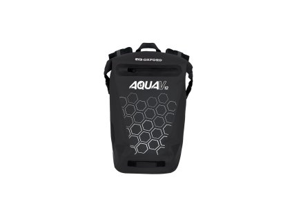 vodotesný batoh AQUA V12, OXFORD (čierny, objem 12 l)