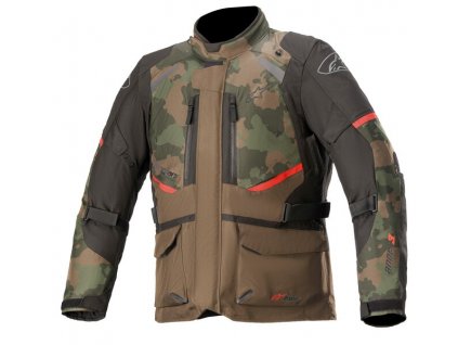 bunda ANDES DRYSTAR  TECH-AIR 5 kompatibilní  ALPINESTARS tmavě zelená camo/černá/červená (Veľkosť 3XL)