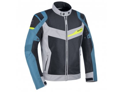 bunda DAKAR D2D AIR  OXFORD stříbrná/modrá/fluo (Veľkosť S)