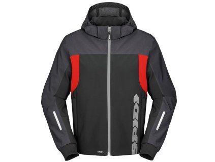 bunda HOODIE H2OUT  SPIDI černá/antracit/červená (Veľkosť L)