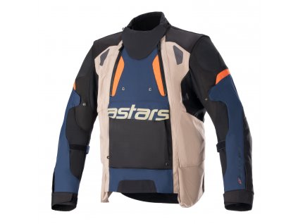 bunda HALO DRYSTAR  ALPINESTARS tmavě modrá/khaki/oranžová/černá 2025 (Veľkosť S)