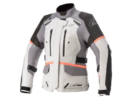 bunda STELLA ANDES DRYSTAR  TECH-AIR 5 kompatibilní  ALPINESTARS  dámská světle šedá/tmavě šedá/černá/růžová fluo 2025 (Veľkosť S)