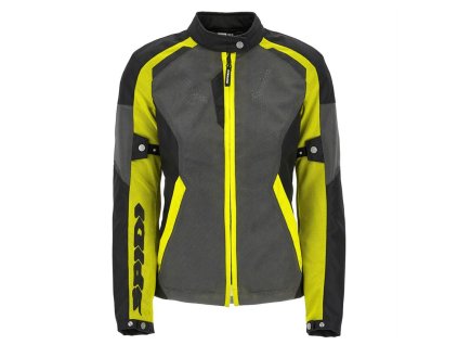 tEK NET LADY SPIDI bunda čierna/sivá/žltá fluo