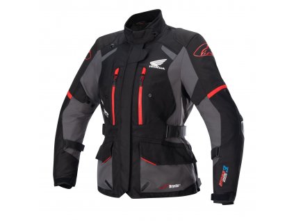 bunda STELLA ANDES DRYSTAR HONDA kolekce  TECH-AIR 5 kompatibilní  ALPINESTARS  dámská černá/šedá/červená 2025 (Veľkosť S)