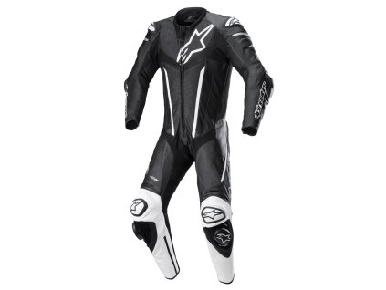 jednodílná kombinéza FUSION  TECH-AIR kompatibilní  ALPINESTARS černá/bílá (Veľkosť 58)